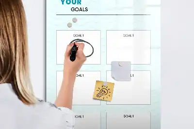Magnetic dry erase board goal planner