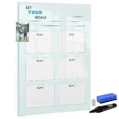 Magnetic dry erase board goal planner
