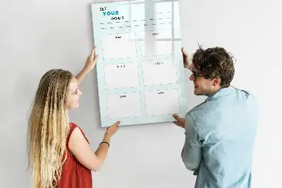 Magnetic dry erase board goal planner