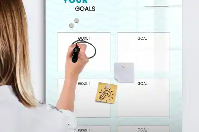 Magnetic dry erase board goal planner