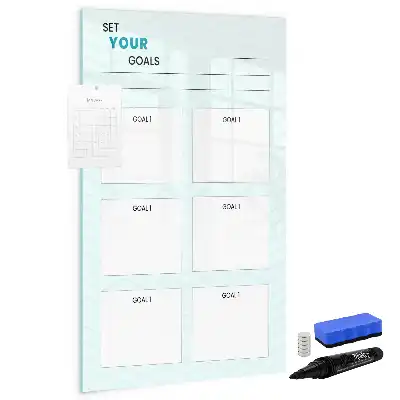 Magnetic dry erase board goal planner