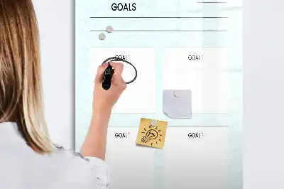 Magnetic dry erase board goal planner