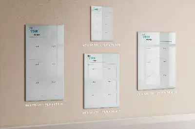 Magnetic dry erase board goal planner