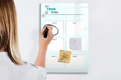 Magnetic dry erase board goal planner