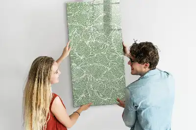 Magnetic writing board large leaf pattern