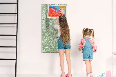 Magnetic writing board large leaf pattern