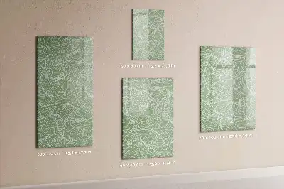 Magnetic writing board large leaf pattern