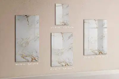 Magnetic writing board in decorative marble design