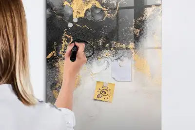 Magnetic writing board marble abstraction design