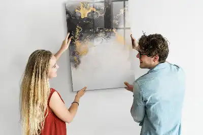 Magnetic writing board marble abstraction design