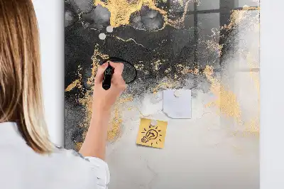 Magnetic writing board marble abstraction design