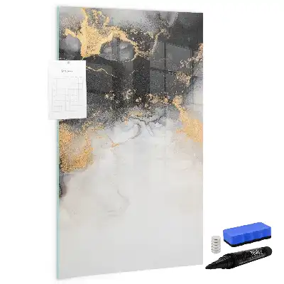 Magnetic writing board marble abstraction design