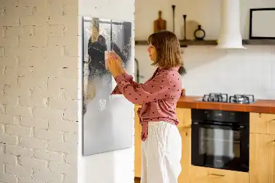 Magnetic writing board marble abstraction design