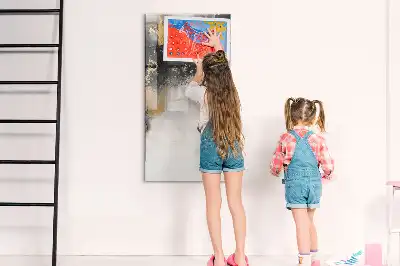 Magnetic writing board marble abstraction design