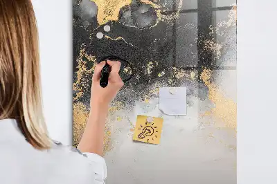 Magnetic writing board marble abstraction design