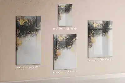 Magnetic writing board marble abstraction design