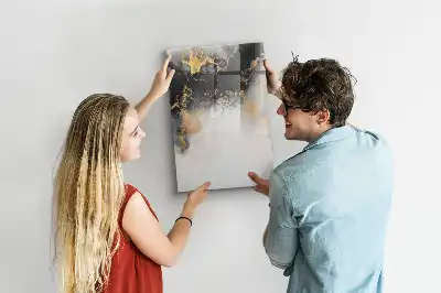 Magnetic writing board marble abstraction design