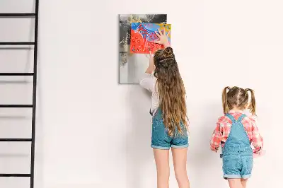 Magnetic writing board marble abstraction design