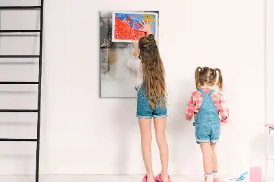 Magnetic writing board marble abstraction design