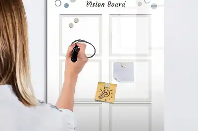 Magnetic vision board with erasable surface