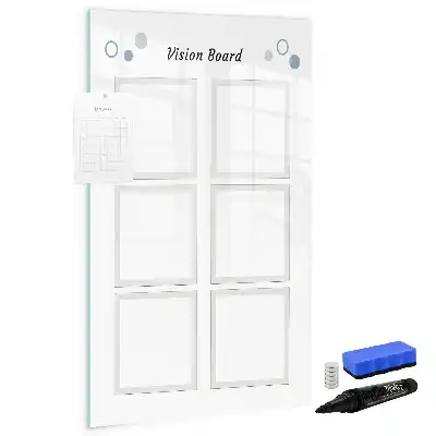 Magnetic vision board with erasable surface