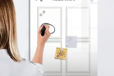 Magnetic vision board with erasable surface