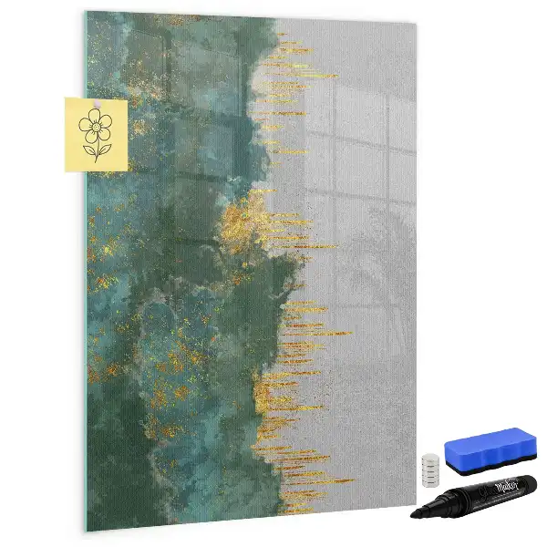 Magnetic writing board with decorative pattern