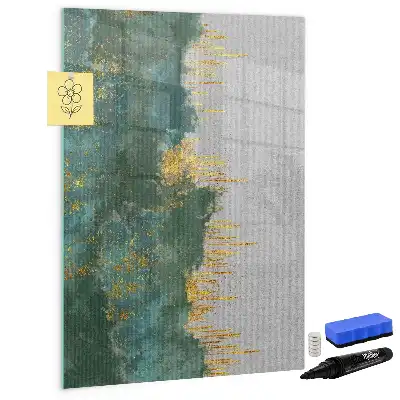 Magnetic writing board with decorative pattern