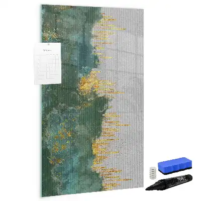 Magnetic writing board with decorative pattern