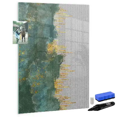 Magnetic writing board with decorative pattern