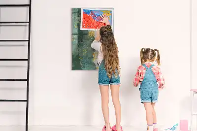 Magnetic writing board with decorative pattern