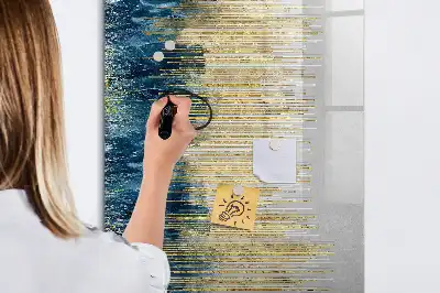 Magnetic dry erase board with decorative pattern