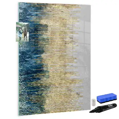 Magnetic dry erase board with decorative pattern