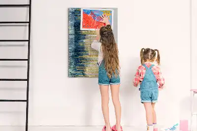 Magnetic dry erase board with decorative pattern
