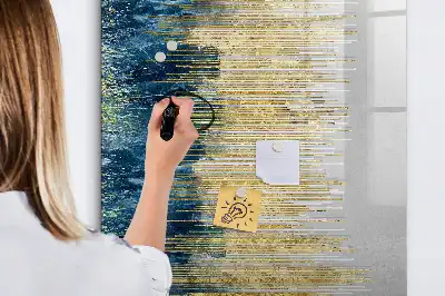 Magnetic dry erase board with decorative pattern