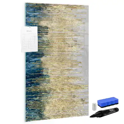 Magnetic dry erase board with decorative pattern