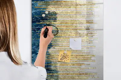 Magnetic dry erase board with decorative pattern