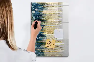Magnetic dry erase board with decorative pattern