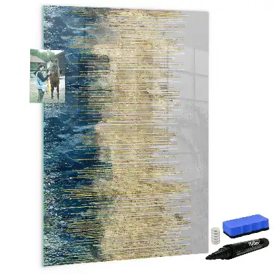 Magnetic dry erase board with decorative pattern
