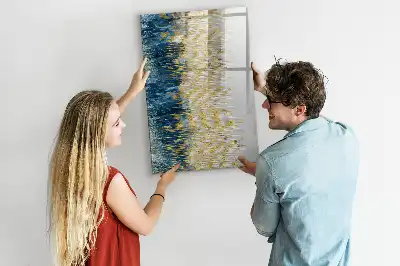Magnetic dry erase board with decorative pattern
