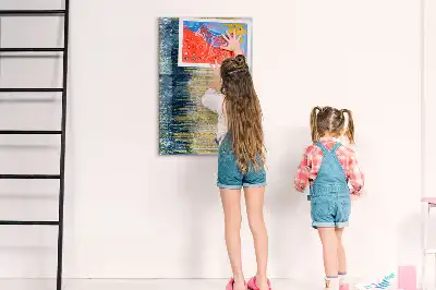 Magnetic dry erase board with decorative pattern