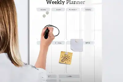 Magnetic weekly planner writing board