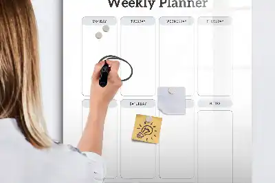 Magnetic weekly planner writing board