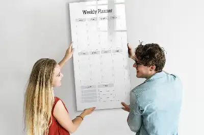 Magnetic weekly planner writing board