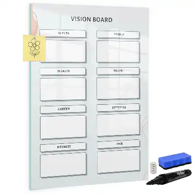 Magnetic writing board vision board