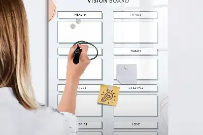 Magnetic writing board vision board