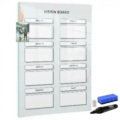Magnetic writing board vision board