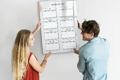 Magnetic writing board vision board