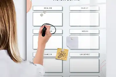 Magnetic writing board vision board