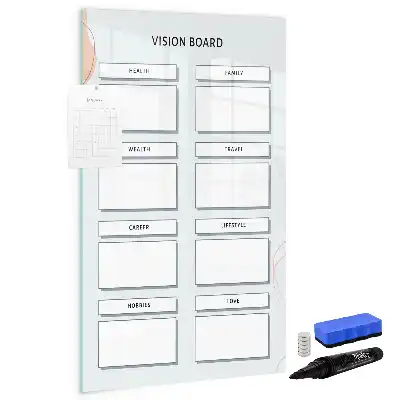 Magnetic writing board vision board